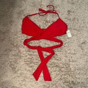 Aerie wrap halter bikini top NWT